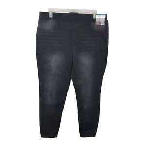 NOBO Mid Rise Jegging Pant Jean Junior Size XXXL 3XG 21 Black Faded Stretch NWT
